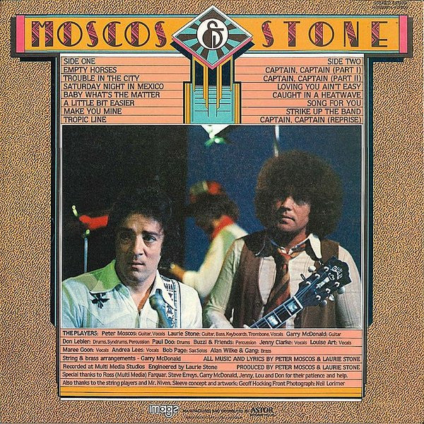 Moscos & Stone – Moscos & Stone (NM/VG+) – LP, AU 1979 - Image 2
