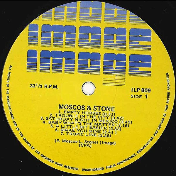 Moscos & Stone – Moscos & Stone (NM/VG+) – LP, AU 1979 - Image 5