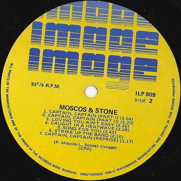 Moscos & Stone – Moscos & Stone (NM/VG+) – LP, AU 1979 - Image 6