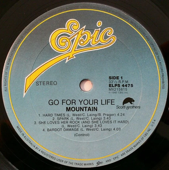 Mountain – Go For Your Life (NM/NM) – LP, AU 1985 - Image 3