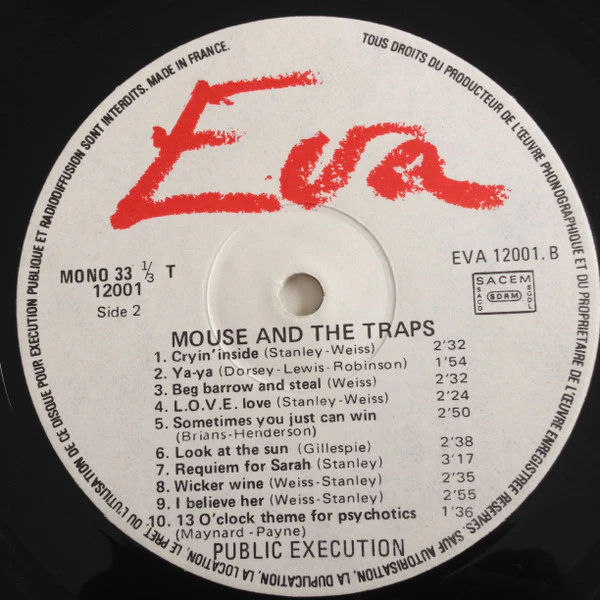 Mouse & The Traps – Public Execution (VG+/VG+) – LP, FR 1982 - Image 4