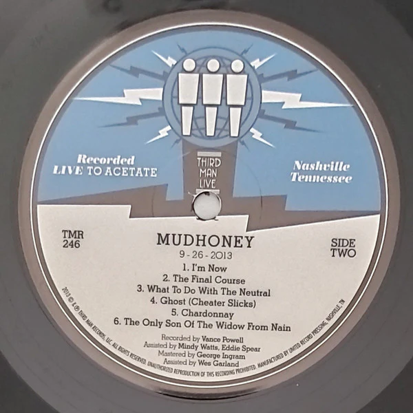 Mudhoney – Live At Third Man Records (VG+/VG+) – LP, US 2014 - Image 4