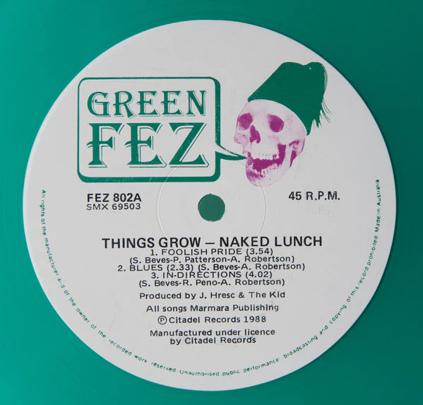 Naked Lunch – Things Grow (VG+/E) – 12", AU 1988 - Image 4
