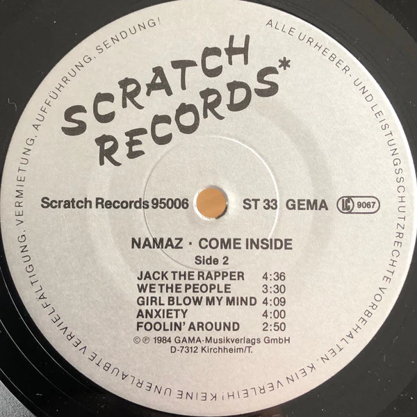 Namaz – Come Inside (VG+/VG) – LP, DE 1984 - Image 4