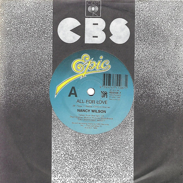 Nancy Wilson, Red Hot Chili Peppers – All For Love / Taste The Pain (VG/Generic) – 7", AU 1989