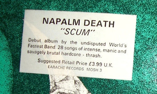 Napalm Death – Scum (VG/VG+) – LP, UK 1987 - Image 7