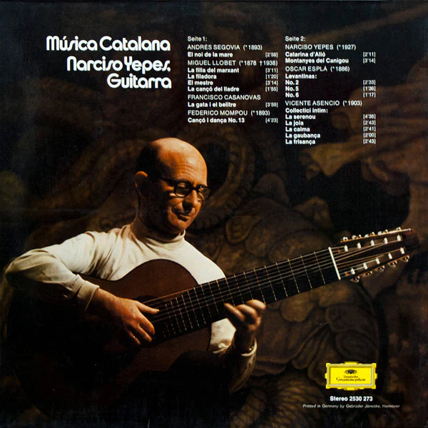 Narciso Yepes – Música Catalana (E/VG+) – LP, DE 1972 - Image 3