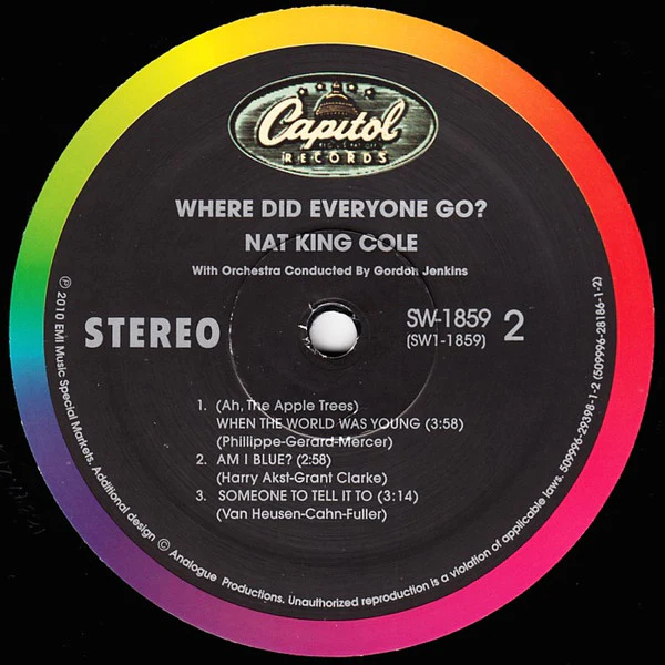 Nat King Cole – Where Did Everyone Go? (VG+/VG+) – 2x12", US 2010 - Image 4