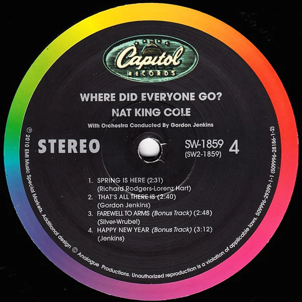 Nat King Cole – Where Did Everyone Go? (VG+/VG+) – 2x12", US 2010 - Image 6