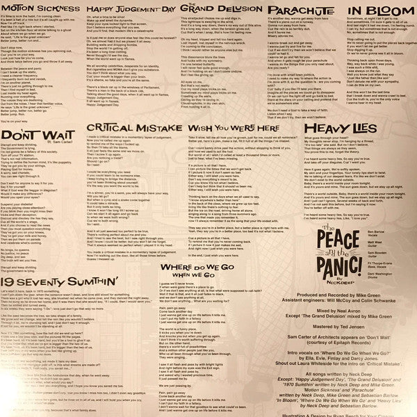 Neck Deep – The Peace And The Panic (VG+/VG+) – LP, US 2017 - Image 7