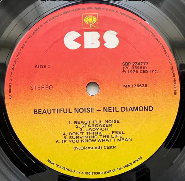 Neil Diamond – Beautiful Noise (VG+/VG+) – LP, AU 1976 - Image 5