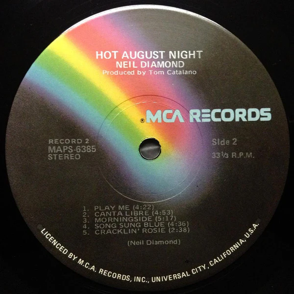 Neil Diamond – Hot August Night (VG+/VG+) – 2xLP, AU 1973 - Image 8