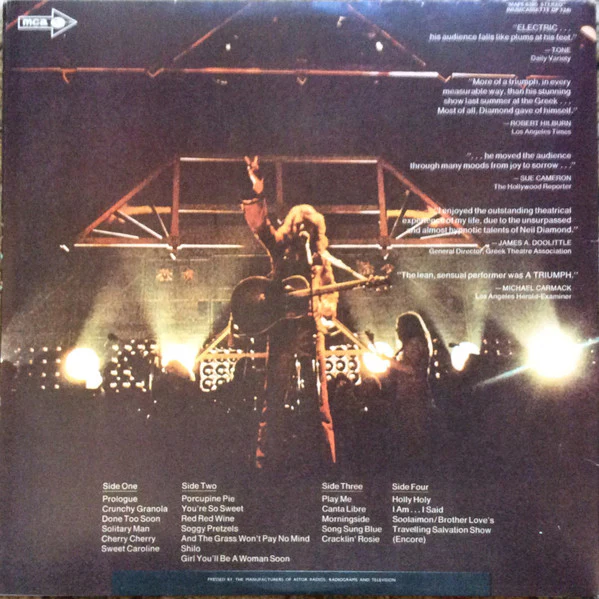 Neil Diamond – Hot August Night (VG/VG+) – 2xLP, AU - Image 2