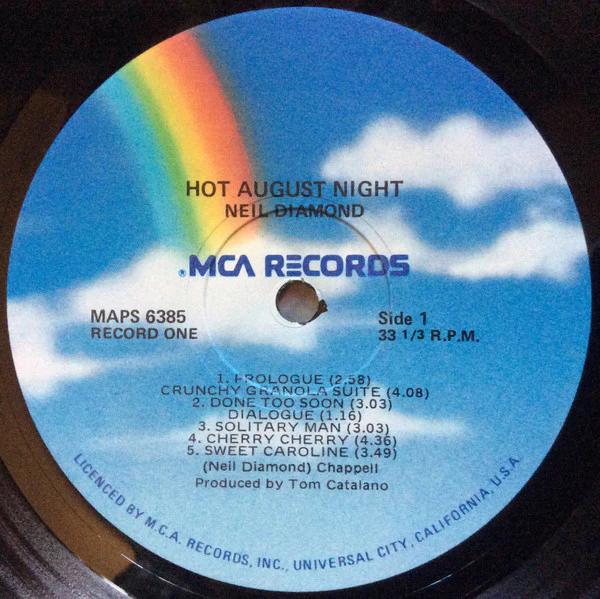 Neil Diamond – Hot August Night (VG/VG+) – 2xLP, AU - Image 4