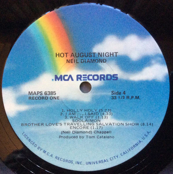 Neil Diamond – Hot August Night (VG/VG+) – 2xLP, AU - Image 5
