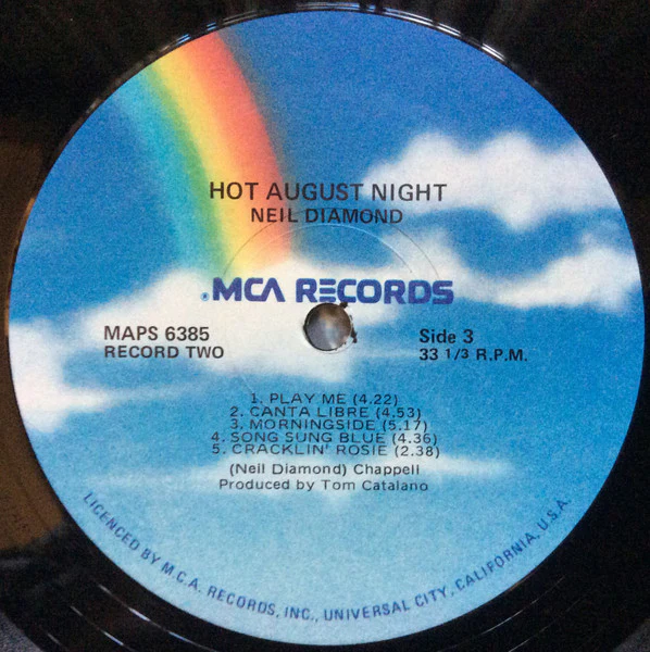 Neil Diamond – Hot August Night (VG/VG+) – 2xLP, AU - Image 7