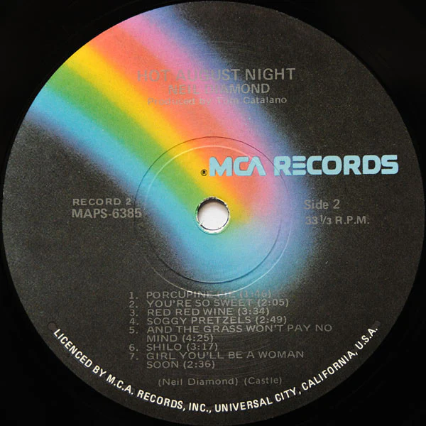 Neil Diamond – Hot August Night (VG/VG+) – 2xLP, AU 1973 - Image 5