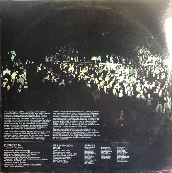 Neil Diamond – Hot August Night (VG/VG+) – 2xLP, AU 1973 - Image 7