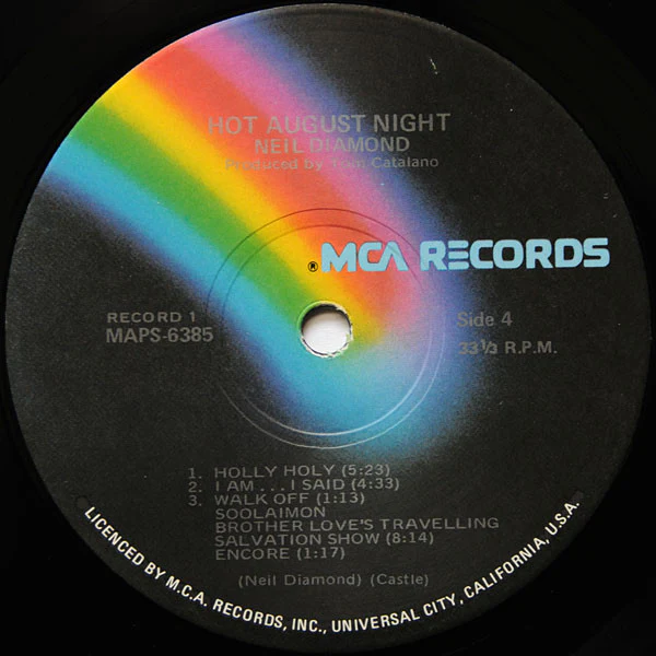 Neil Diamond – Hot August Night (VG+/VG+) – 2xLP, AU 1973 - Image 4