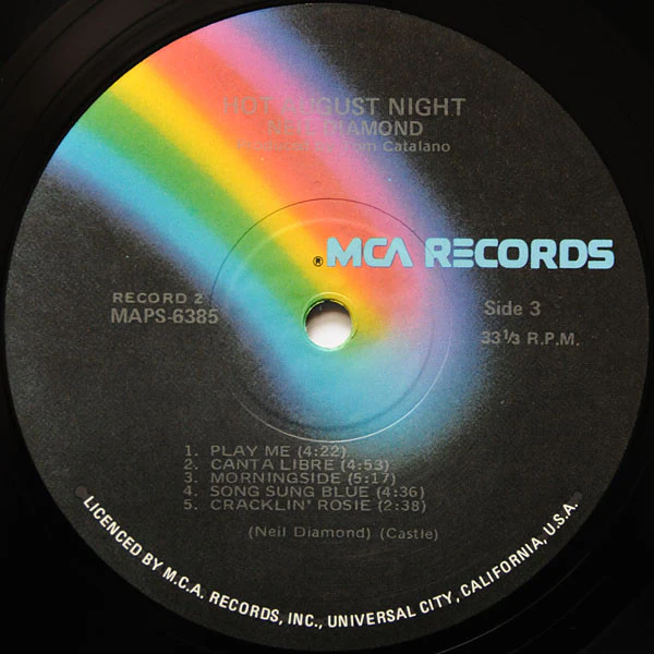 Neil Diamond – Hot August Night (VG+/VG+) – 2xLP, AU 1973 - Image 6