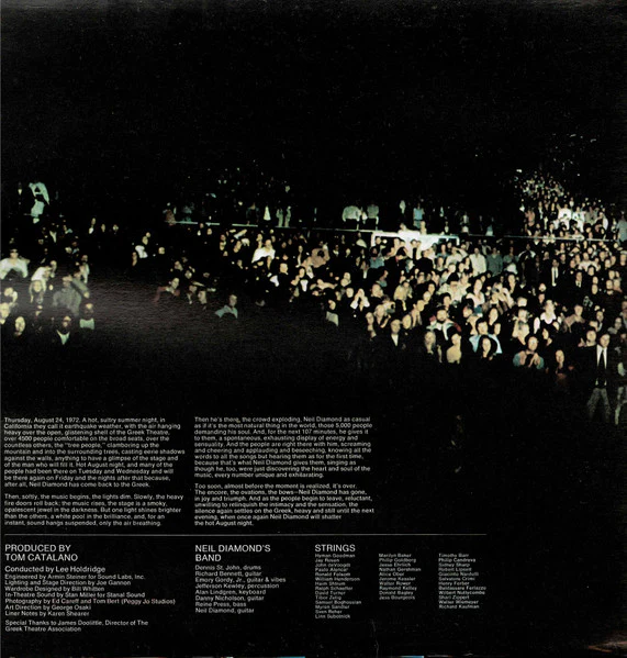Neil Diamond – Hot August Night (G+/VG+) – 2xLP, AU 1973 - Image 2