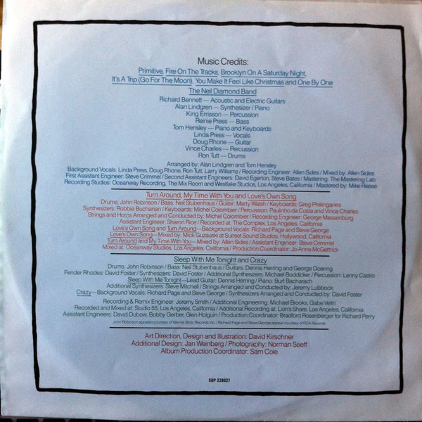 Neil Diamond – Primitive (VG+/VG+) – LP, AU 1984 - Image 4