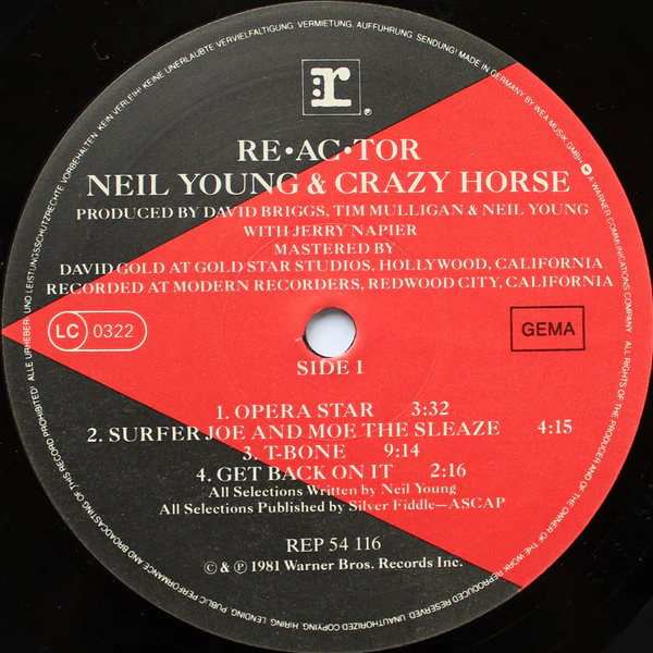 Neil Young, Crazy Horse – Reactor (VG+/VG+) – LP, DE 1981 - Image 3