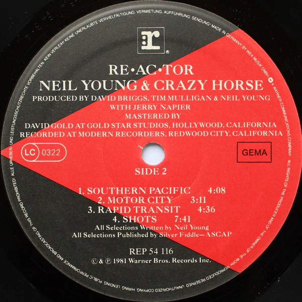 Neil Young, Crazy Horse – Reactor (VG+/VG+) – LP, DE 1981 - Image 4