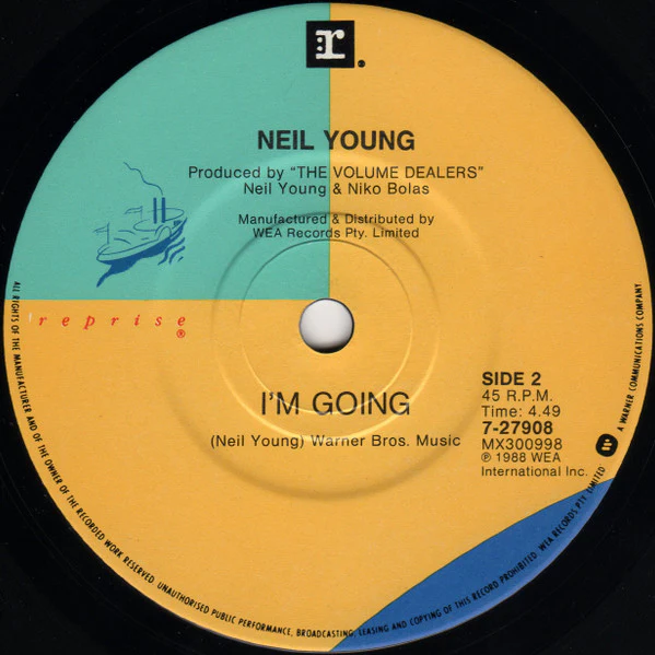 Neil Young, The Bluenotes – Ten Men Workin' (VG+/VG+) – 7", AU 1988 - Image 4