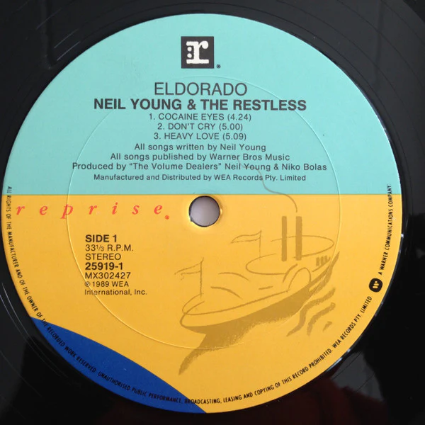Neil Young, The Restless – Eldorado (E/VG+) – 12", AU 1989 - Image 3