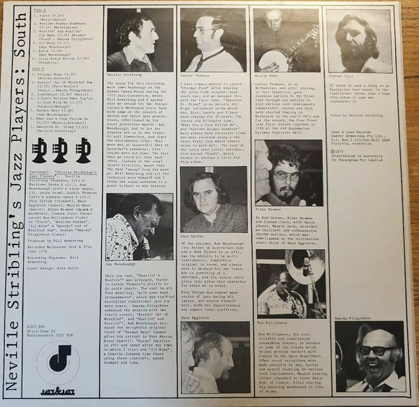 Neville Stribling – South (VG+/VG) – LP, AU 1977 - Image 2