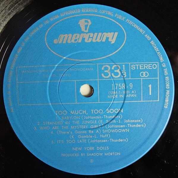 New York Dolls – Too Much Too Soon (VG+/VG+) – LP, JP 1979, With OBI - Image 3