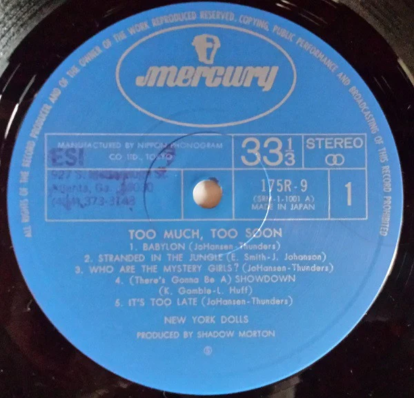 New York Dolls – Too Much Too Soon (VG+/VG+) – LP, JP 1979, With OBI - Image 7