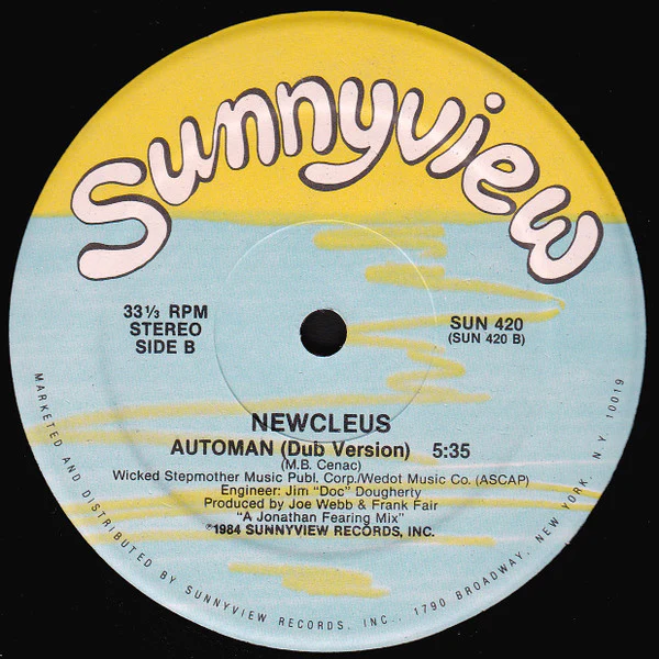 Newcleus – Automan / Where's The Beat (VG+/Generic) – 12", US 1984 - Image 2