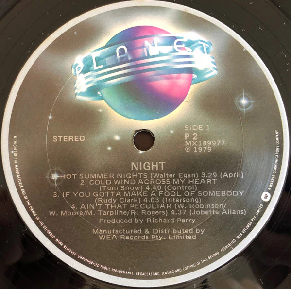 Night – Night (VG/VG) – LP, AU 1979 - Image 3