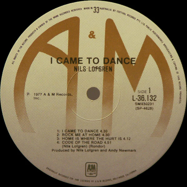 Nils Lofgren – I Came To Dance (VG+/VG) – LP, AU 1977 - Image 4