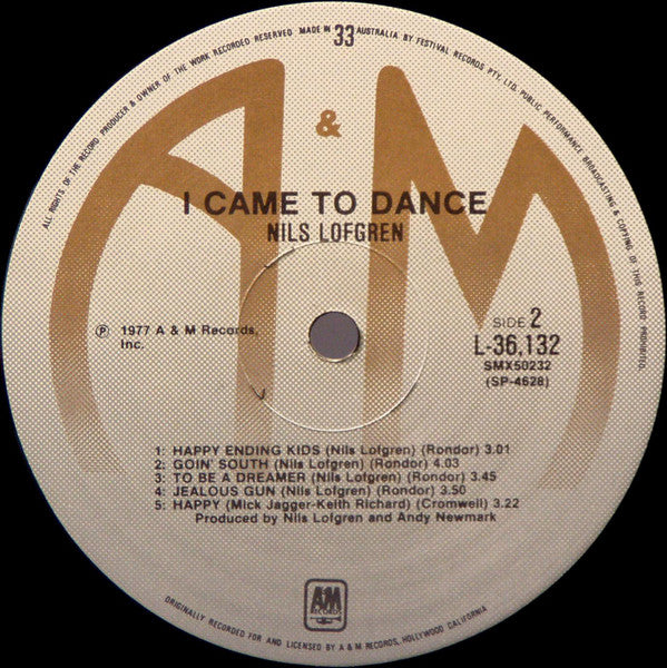 Nils Lofgren – I Came To Dance (VG+/VG) – LP, AU 1977 - Image 5