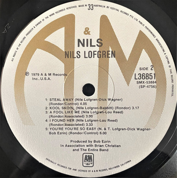 Nils Lofgren – Nils (VG+/VG+) – LP, AU 1979 - Image 9