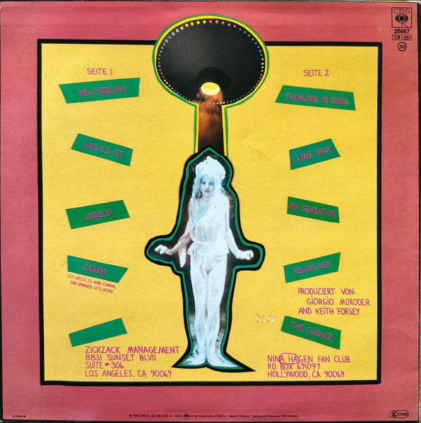 Nina Hagen – Angstlos (VG/VG) – LP, EU 1983 - Image 2