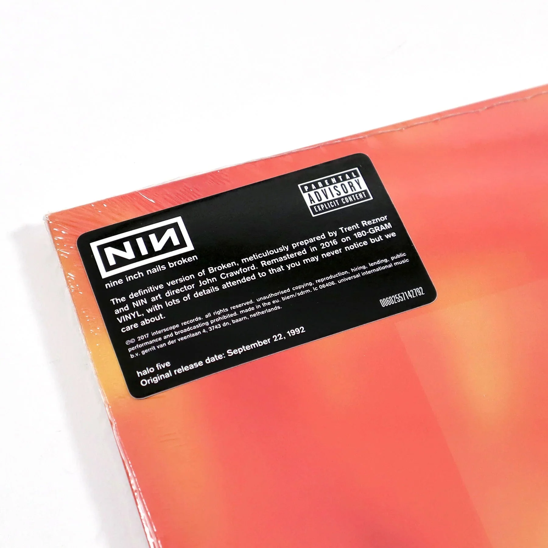 Nine Inch Nails – Broken (1xLP Single side, Etched 1x7') - Image 3