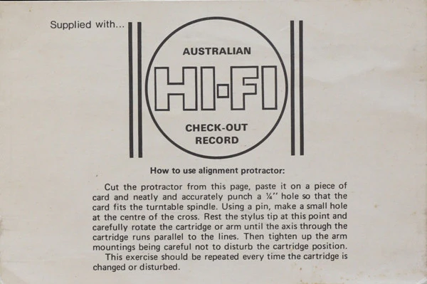 No Artist – Australian Hi-Fi Stereo Check-out Record (VG+/VG+) – LP, AU 1974 - Image 7
