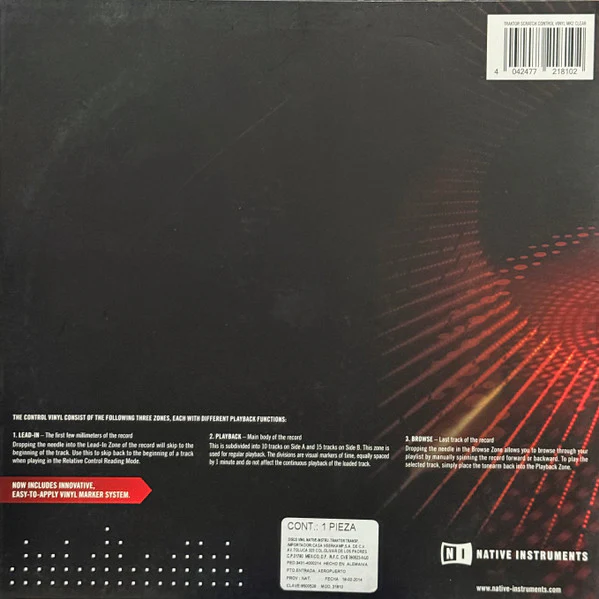No Artist – Traktor Scratch Control Vinyl MK2 Clear (E/VG) – 12", DE 2014 - Image 2