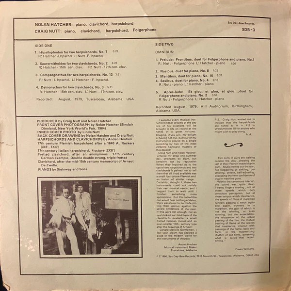 Nolan Hatcher, Craig Nutt – Dinosaur Time (VG+/VG+) – LP, US 1980 - Image 3