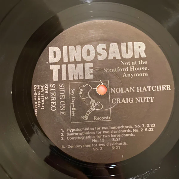 Nolan Hatcher, Craig Nutt – Dinosaur Time (VG+/VG+) – LP, US 1980 - Image 5