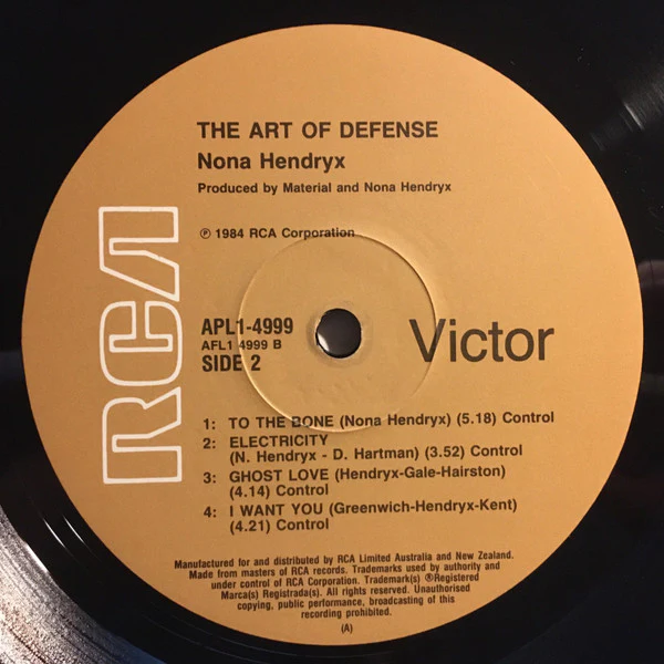 Nona Hendryx – The Art Of Defense (VG+/VG+) – LP, AU 1984 - Image 4