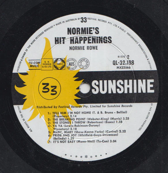 Normie Rowe, Normie Rowe & The Playboys – Normie's Hit Happenings (VG+/VG+) – LP, AU 1967 - Image 4