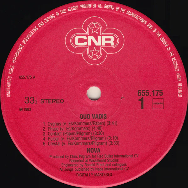 Nova – Quo Vadis (VG+/VG+) – LP, NL 1983 - Image 3