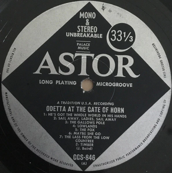 Odetta – At The Gate Of Horn (VG/VG+) – LP, AU 1967 - Image 3