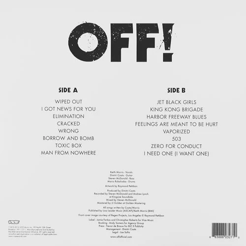 OFF! – OFF! (VG/VG+) – LP, US 2012 - Image 2