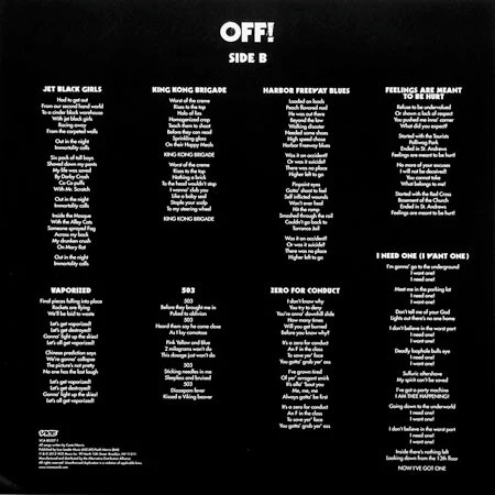OFF! – OFF! (VG/VG+) – LP, US 2012 - Image 6